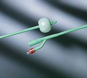 Bard 336-20 Silastic Latex Foley Catheter Short Round Tip Two Opposing Drainage Eyes 5cc 20Fr Each
