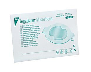 3M 90800 Tegaderm Absorbent Clear Acrylic Dressing Small Oval Box/5